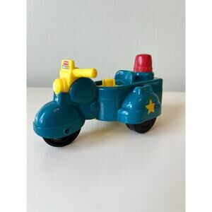 Vintage Fisher-Price Animalville Police Cycle Motorcycle Toy No Sounds*read